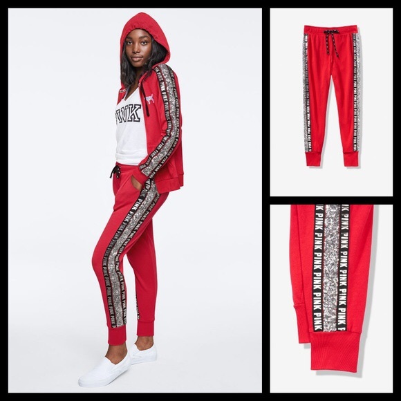 Sequin bling skinny jogger Clearance